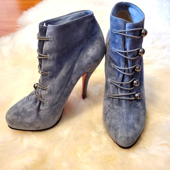 Christian Louboutin Fifre Corset Suede Ankle Boots sz. 36 - Picture 7 of 10